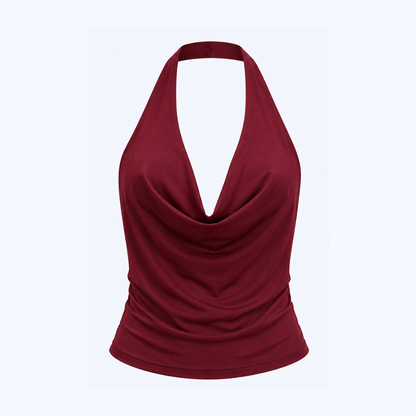 BLUSA CUELLO HALTER "V" LV9237