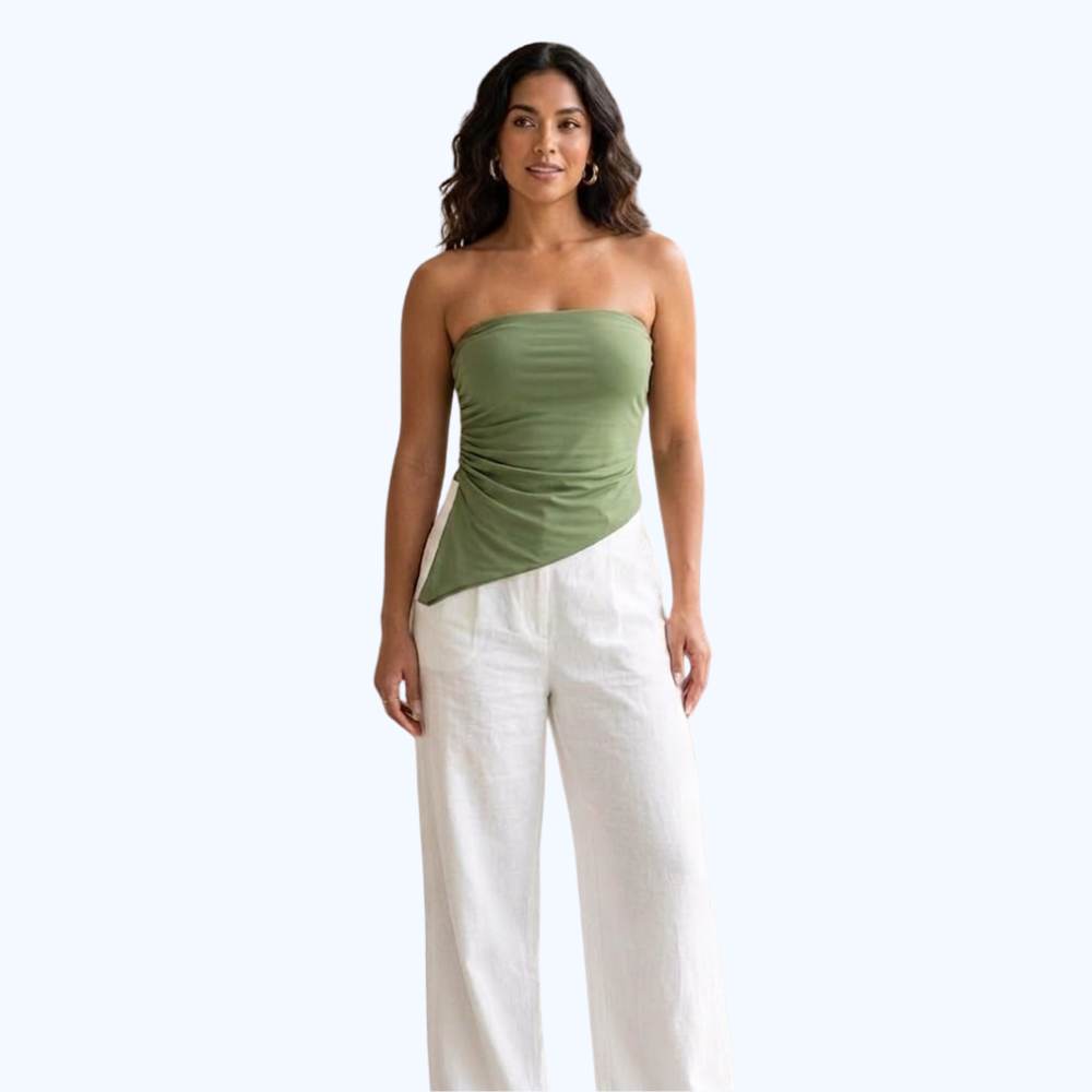 BLUSA STRAPLESS ASIMÉTRICA LV9238