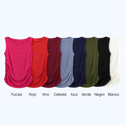 BLUSA DETALLES DE FRUNCIDO  LV9242