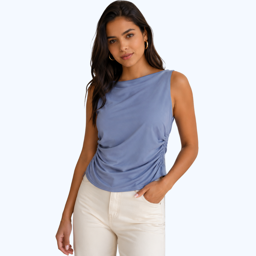 BLUSA DETALLES DE FRUNCIDO  LV9242