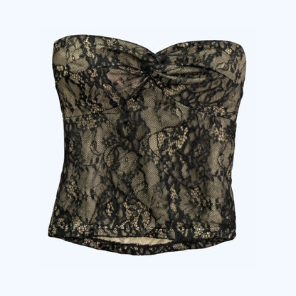 BLUSA STRAPLESS DE ENCAJE LV9254