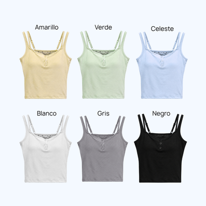 BLUSA CON DOBLE TIRANTE LV9255