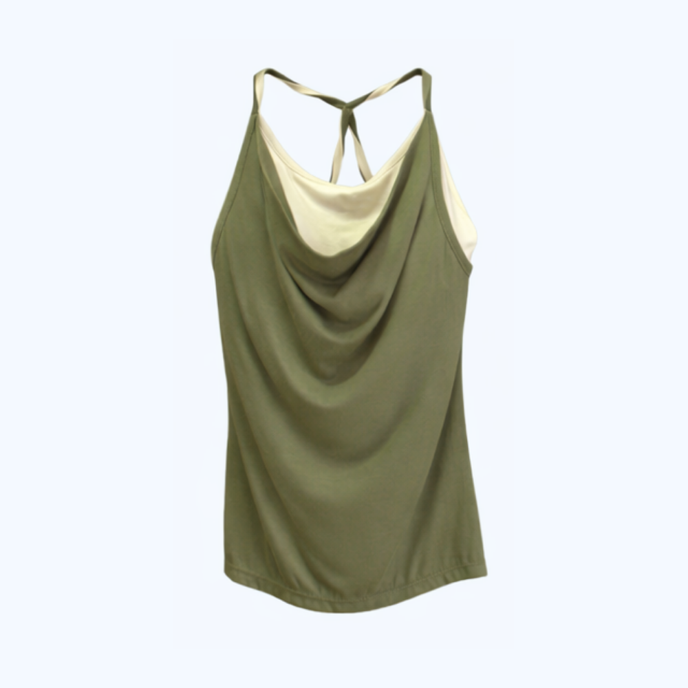 BLUSA  DE TIRANTES CON DRAPEADO LV9256