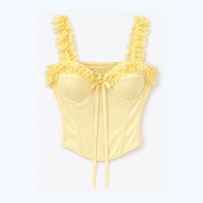 BLUSA ESTILO CORSET C/ENCAJE LV9259