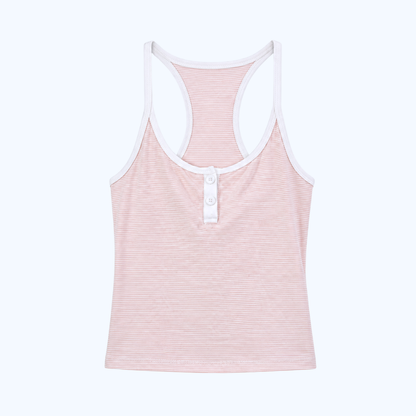 BLUSA DE TIRANTES CON RAYAS Y BOTONES LV9262