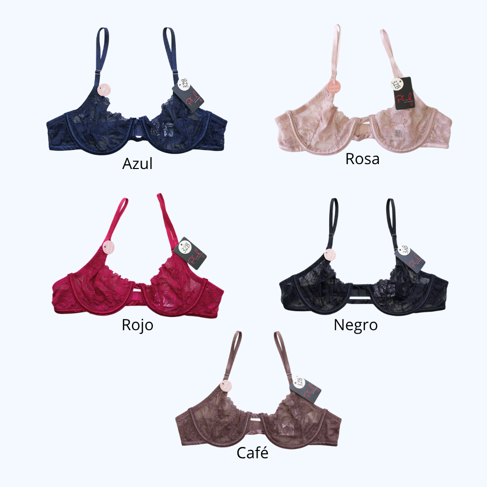 SUJETADOR DE ENCAJE CON VARILLA PI1186B OFF