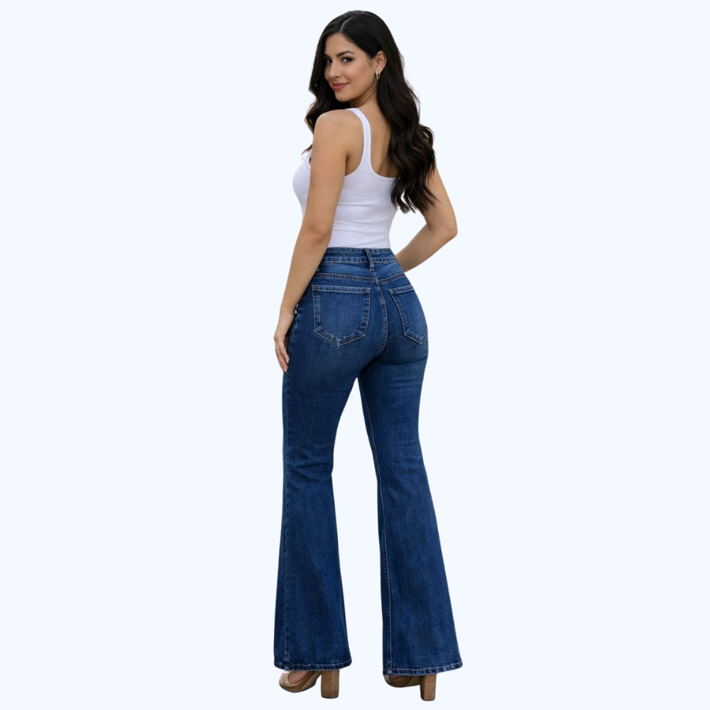 JEANS ACAMPANADO DETALLE PEDRERIA LV5151