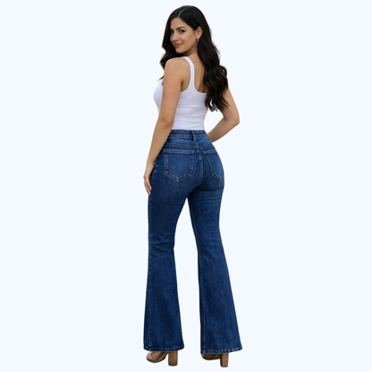 JEANS ACAMPANADO DETALLE PEDRERIA LV5151