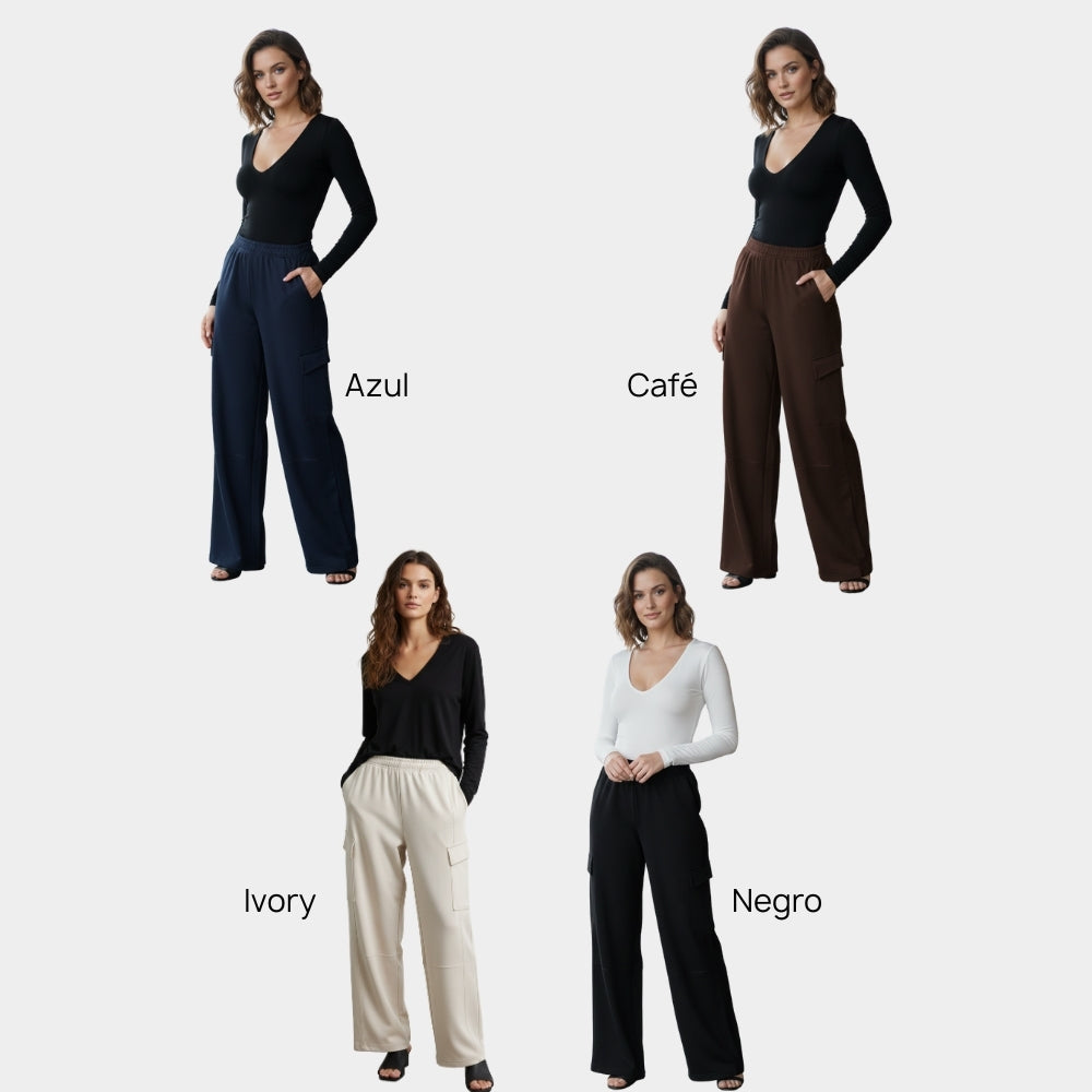 PANTALÓN CÓMODO PIERNA ANCHA LV2628P