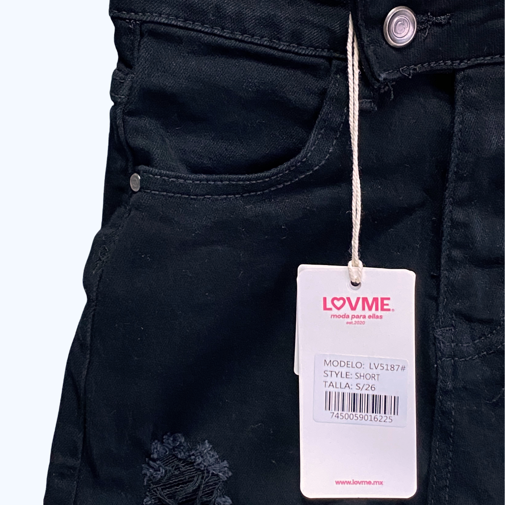 SHORT NEGRO DESTRUCCIÓN LV5187
