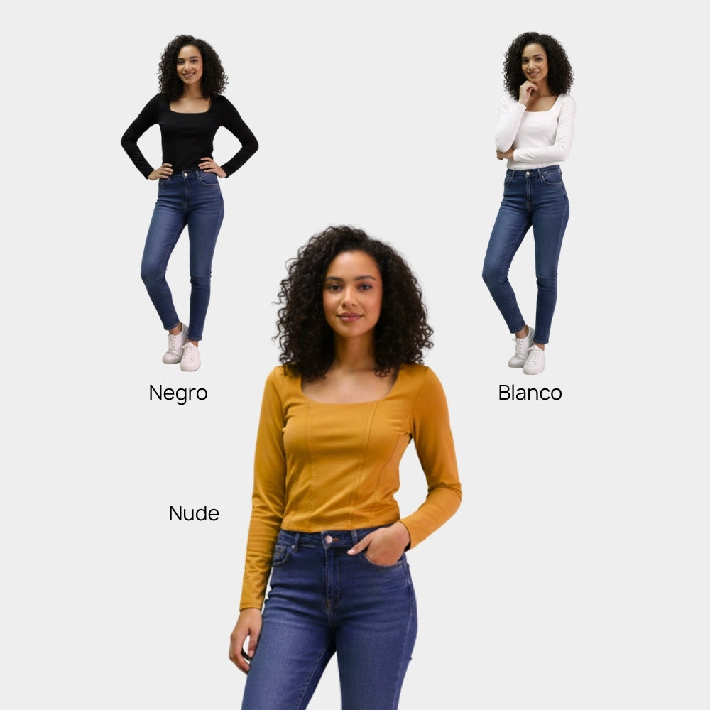 BLUSA CUELLO CUADRADO LV3373