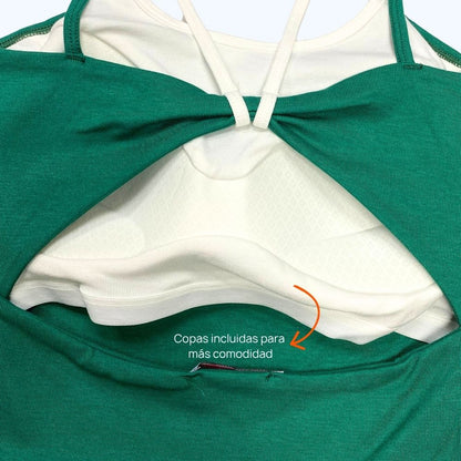 BLUSA DOBLE TIRANTE CON COPAS LV62720