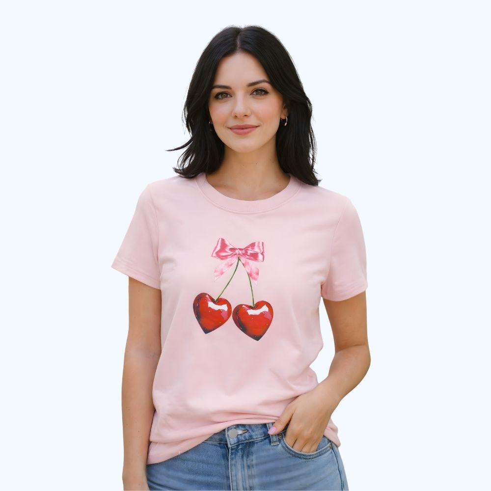 BLUSA MANGA CORTA "CEREZAS" LV2710