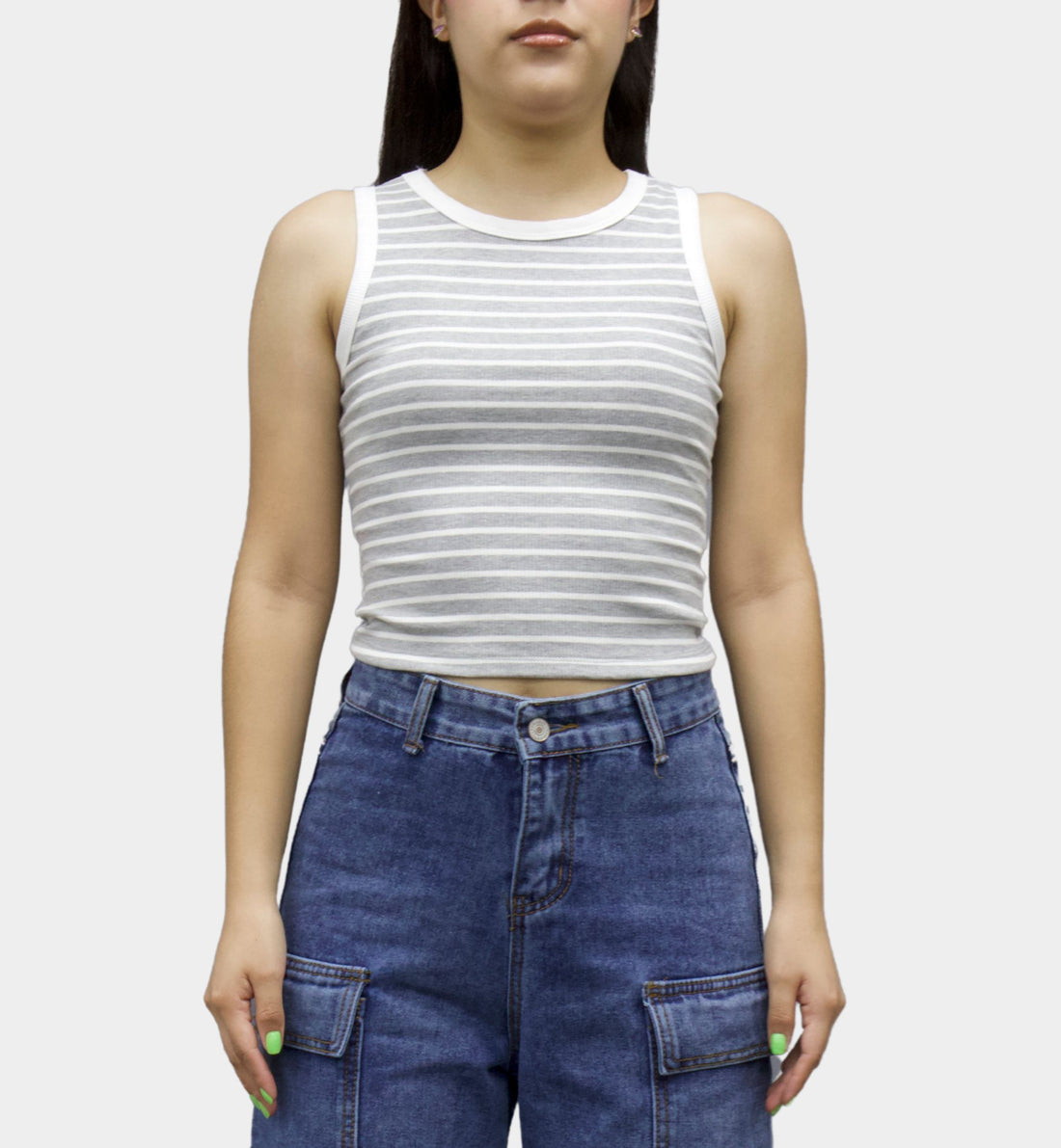 BLUSA S/MANGA DE RAYAS LV3938