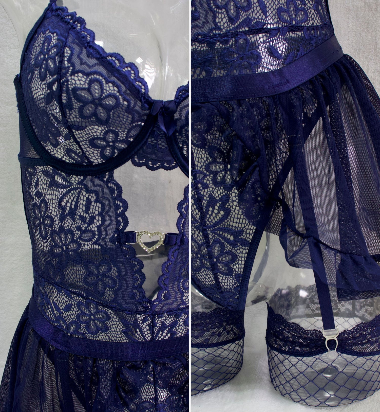 BODY DE ENCAJE Y MESH 7173