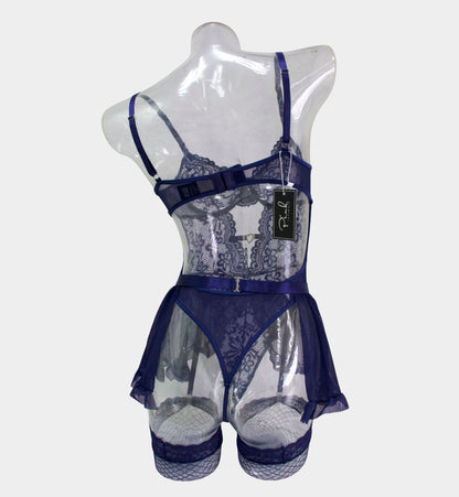 BODY DE ENCAJE Y MESH 7173