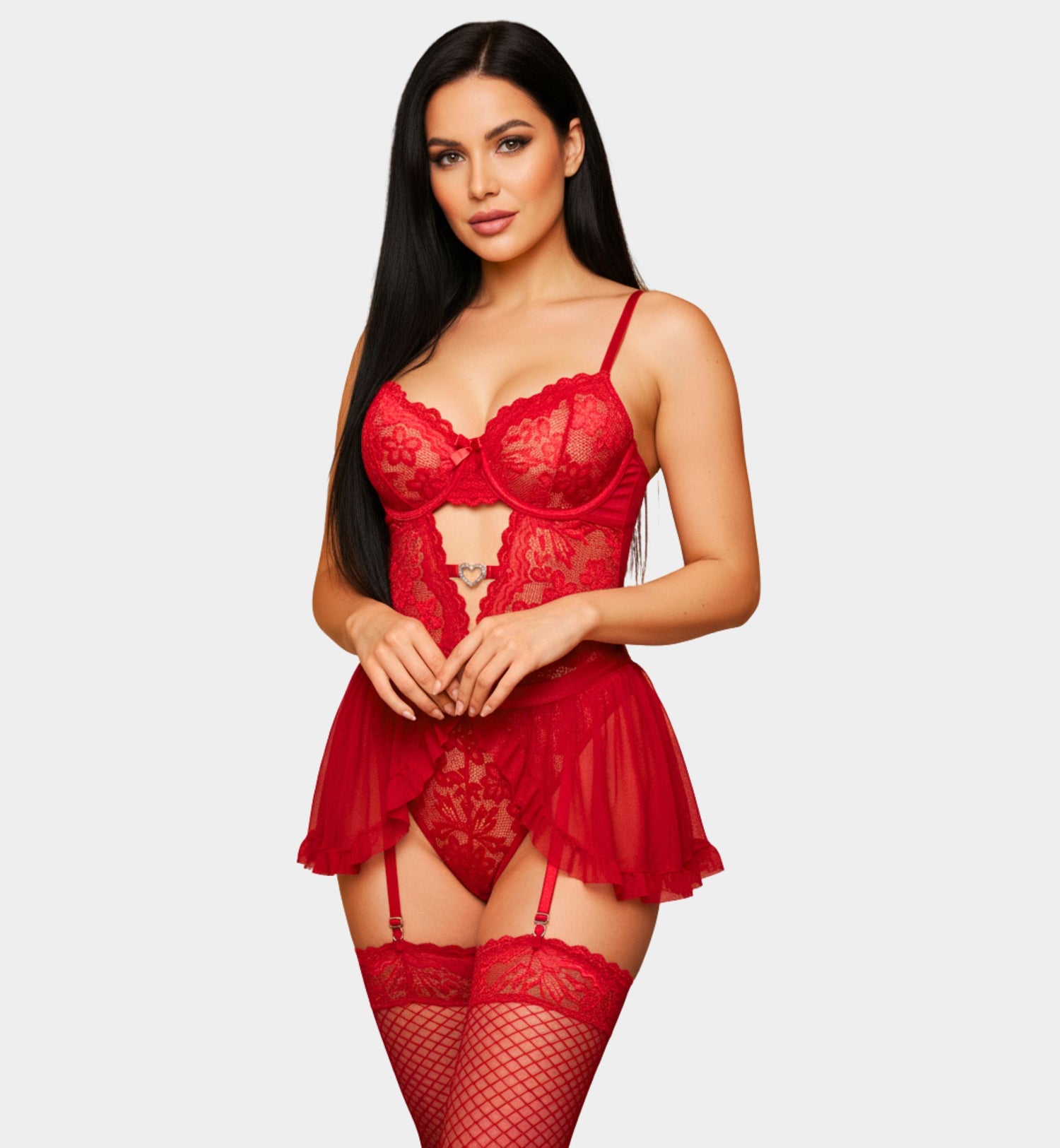 BODY DE ENCAJE Y MESH 7173
