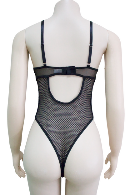 BODY DE TANGA CON ENCAJE Y MESH Y02341