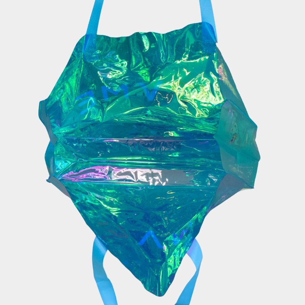 BOLSA TOTE CELESTE HOLOGRÁFICA LOVME OFF