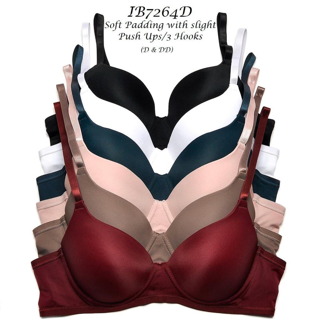 BRA LISO COPA DD Y COMPLETA CON PUSH UP IB7264D