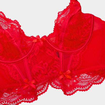 BRALETTE ALARGADO ENCAJE Y MESH  68899