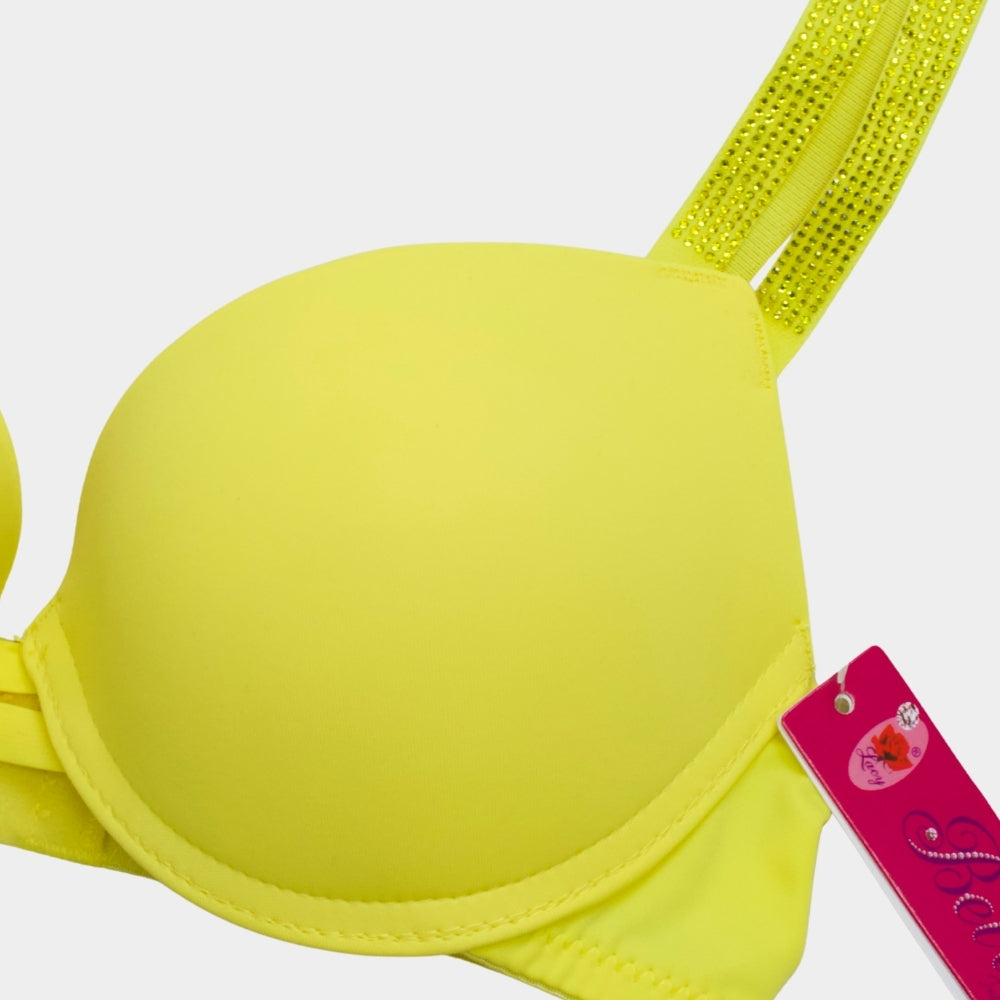 BRASSIER ESTILO LISO DETALLES PEDRERIA 6403Y