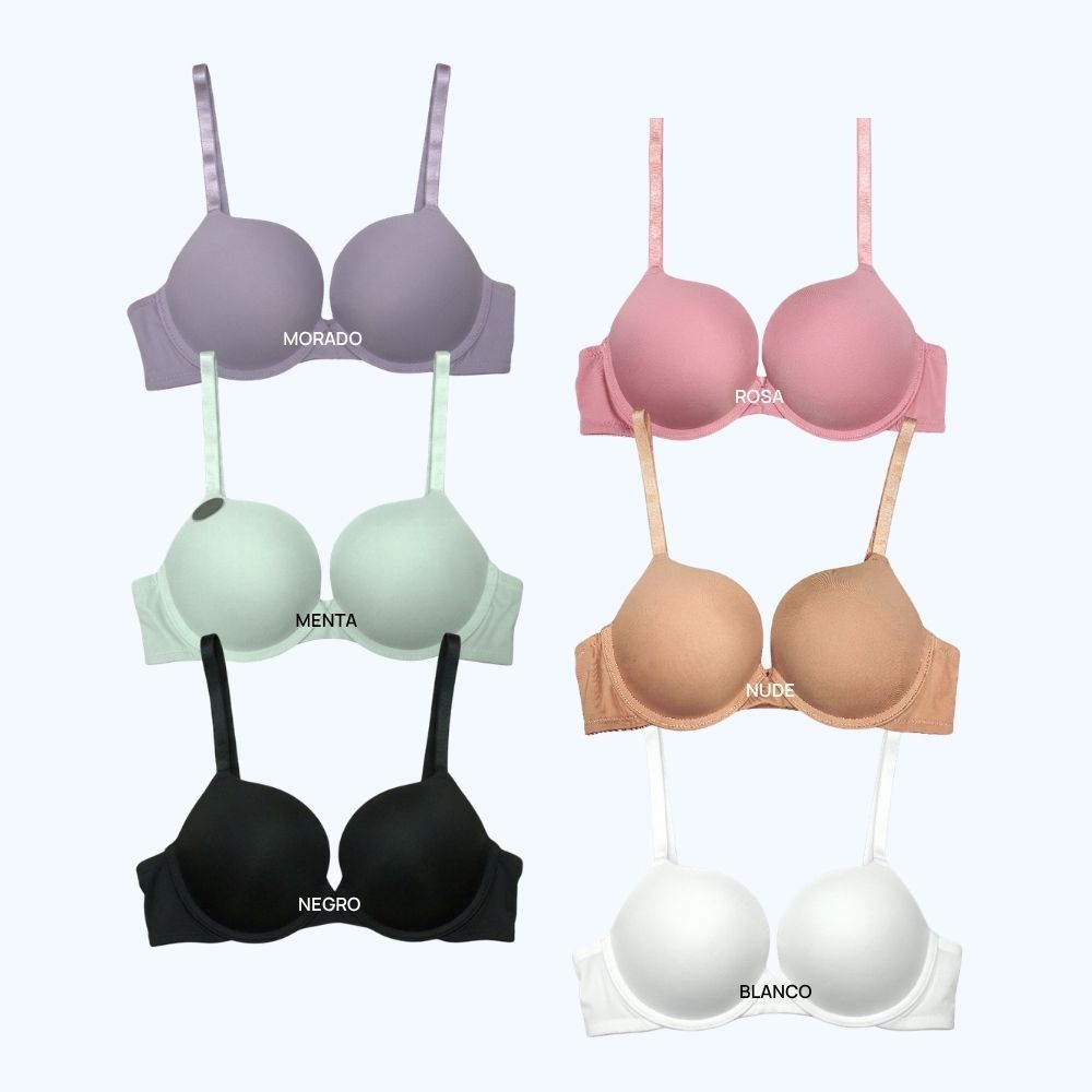 BRASSIER LISO DOBLE PUSH-UP 6003-65