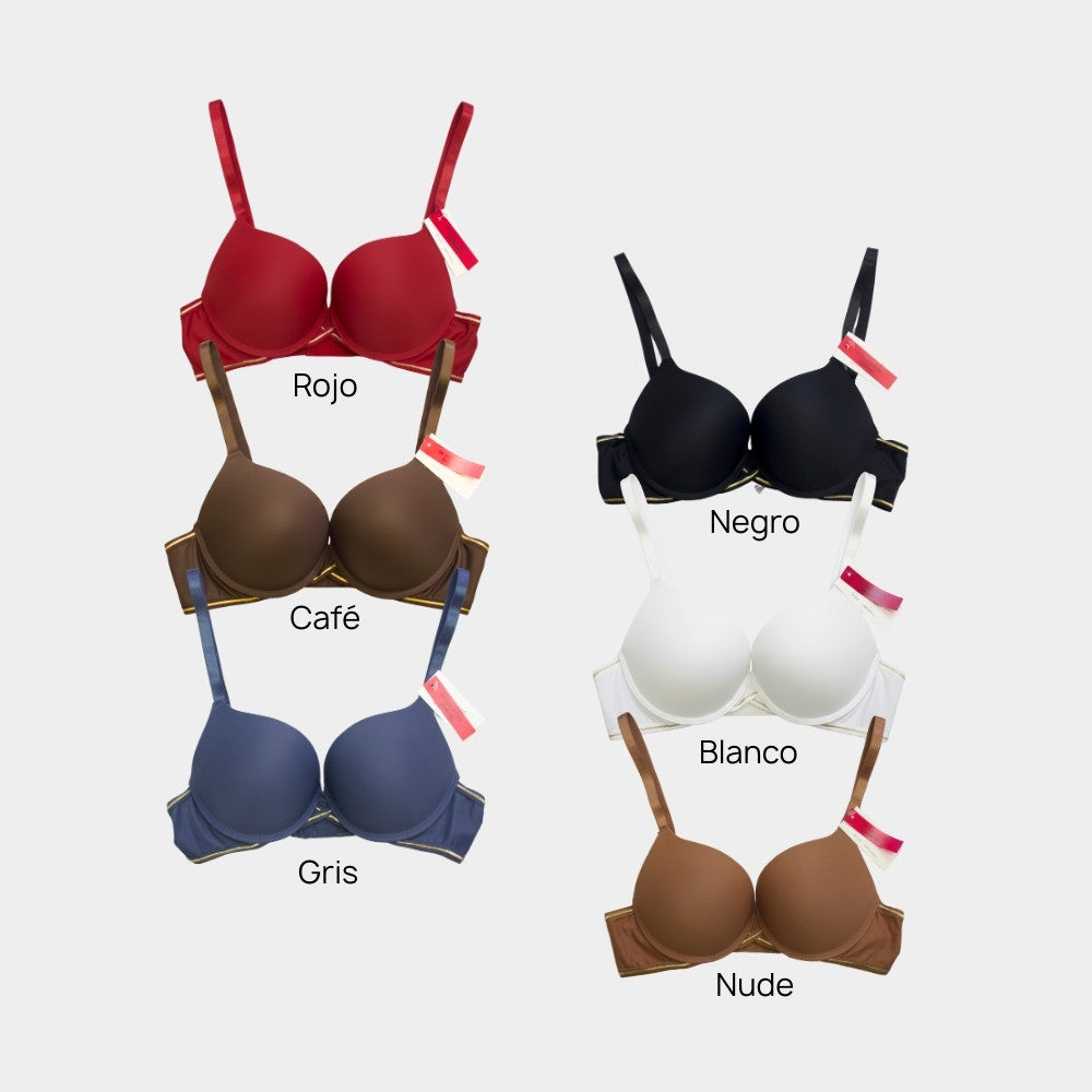 BRASSIER DOBLE PUSH UP DETALLES METÁLICOS IB7422