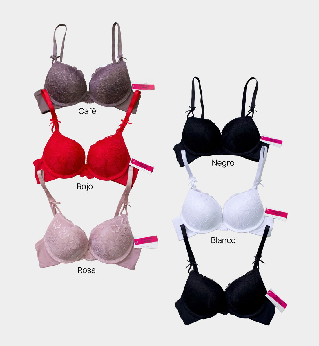 BRASSIER DE ENCAJE DOBLE PUSH-UP IB1724