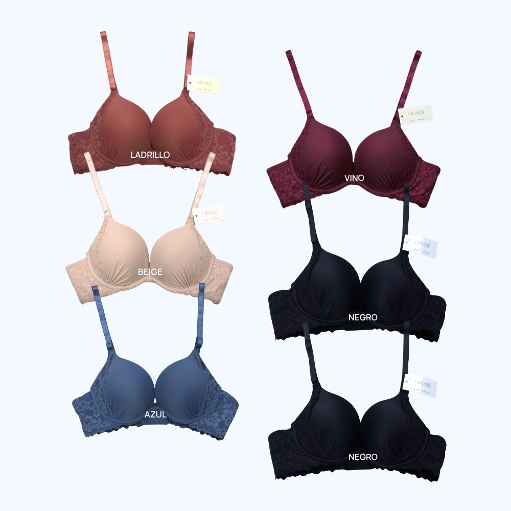 BRASSIER CON ENCAJE PUSH-UP LIGERO IB7420