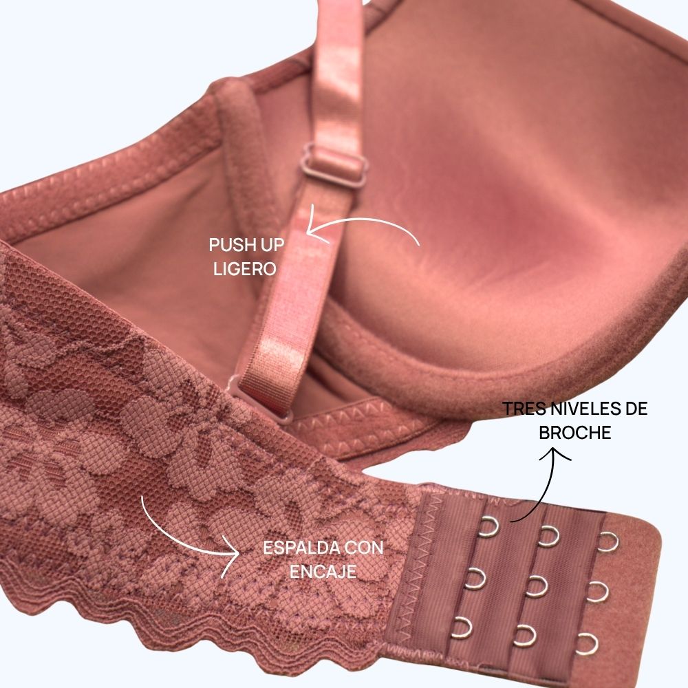 BRASSIER CON ENCAJE PUSH-UP LIGERO IB7420