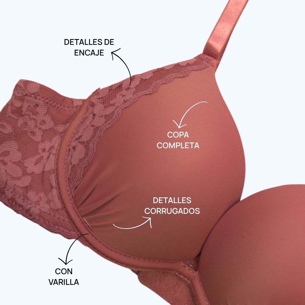 BRASSIER CON ENCAJE PUSH-UP LIGERO IB7420