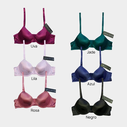 BRASSIER SATINADO CON ENCAJE 68875