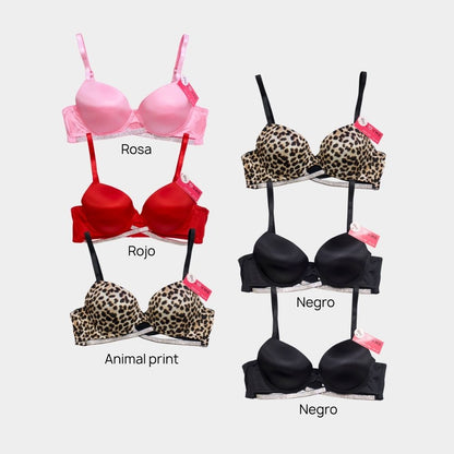 BRASSIER SATINADO CON PEDRERÍA LV862