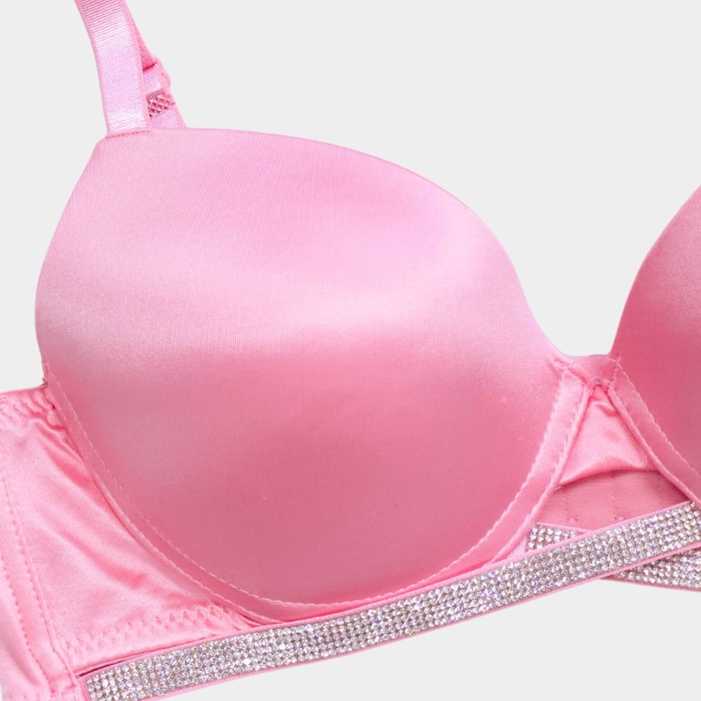 BRASSIER SATINADO CON PEDRERÍA LV862