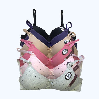 PACK 6 BRA SIN VARILLA DOTS BR4676PRN