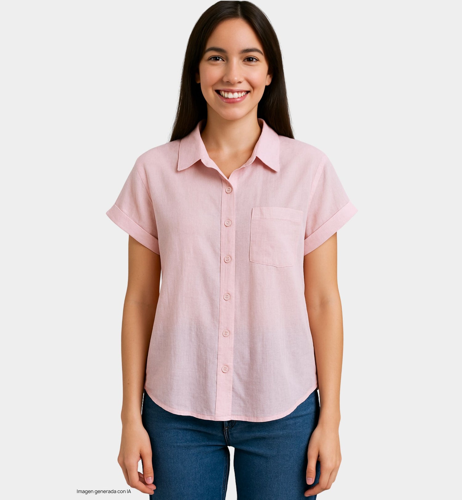 CAMISA MANGA CORTA ALGODÓN LV6002