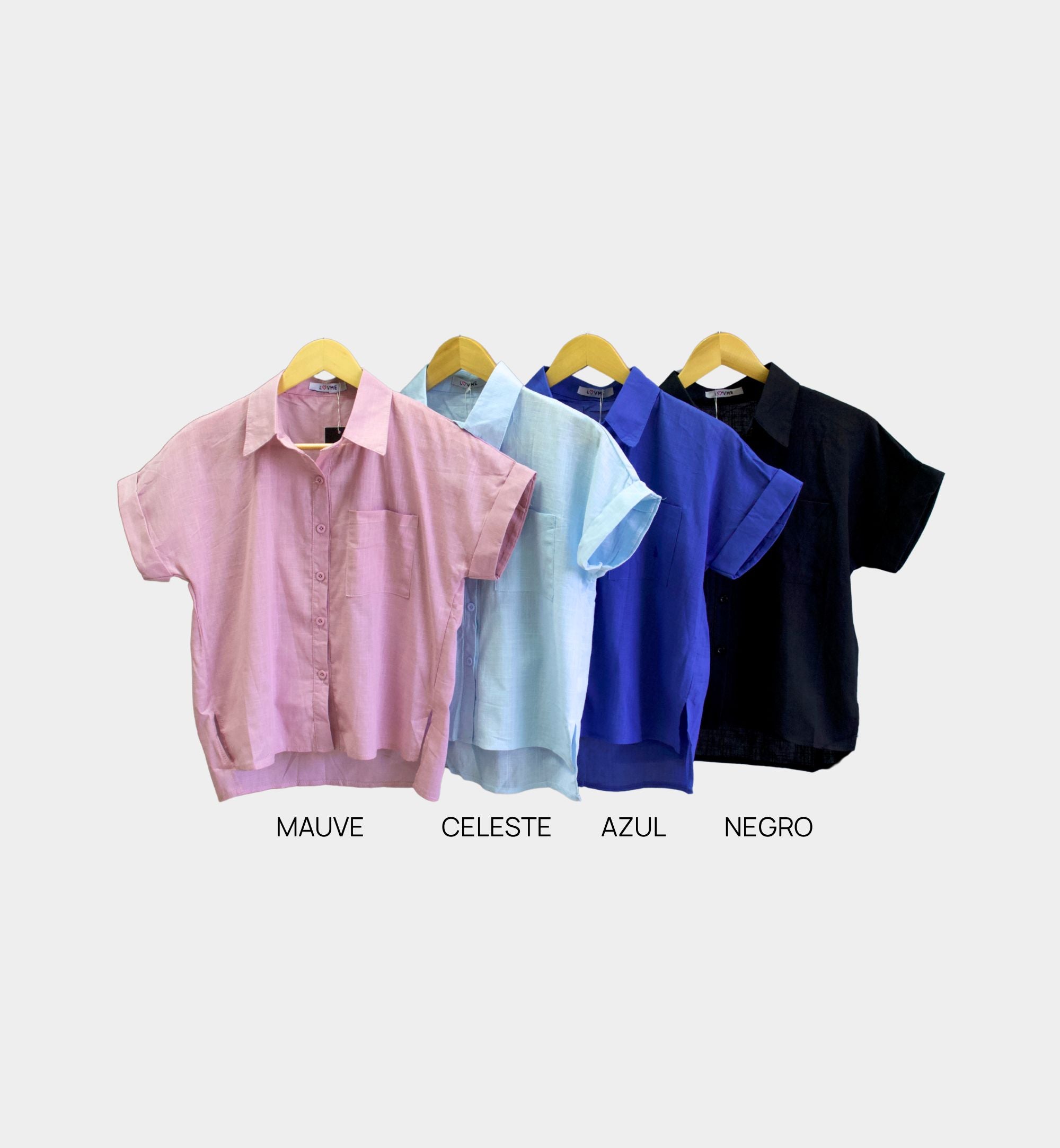 CAMISA MANGA CORTA ALGODÓN LV6002