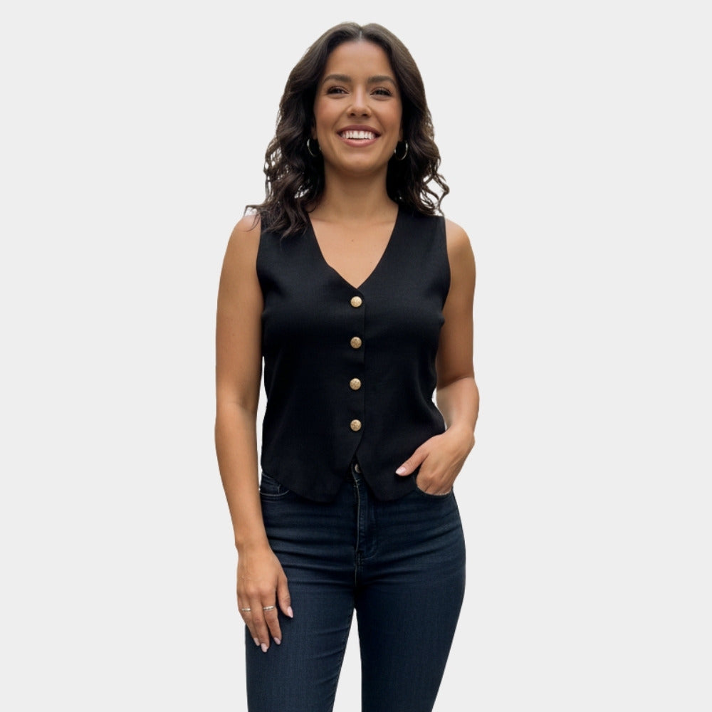 CHALECO BOTONES DORADOS LV2508132