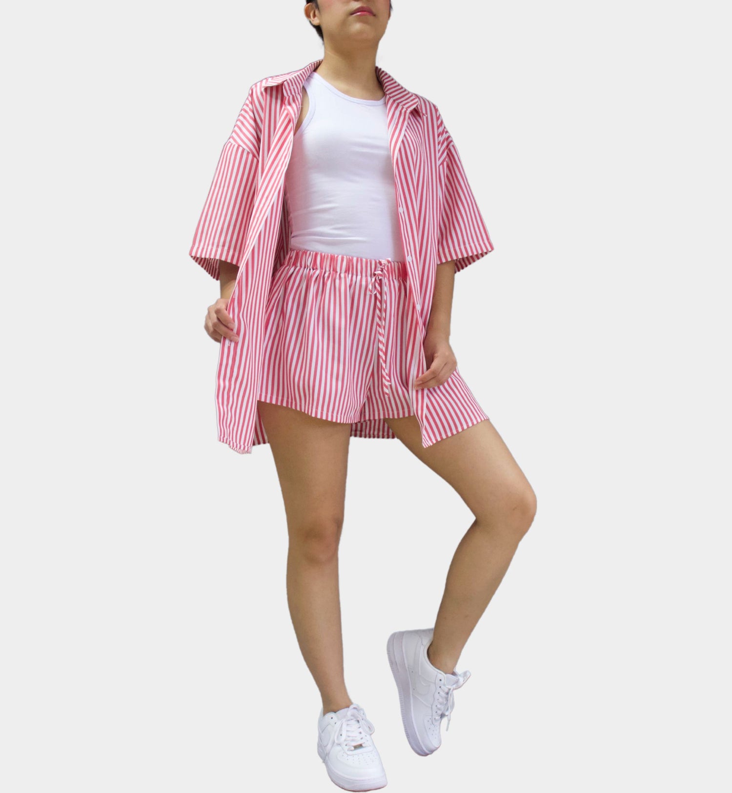 CAMISA-SHORT RAYAS LV6004