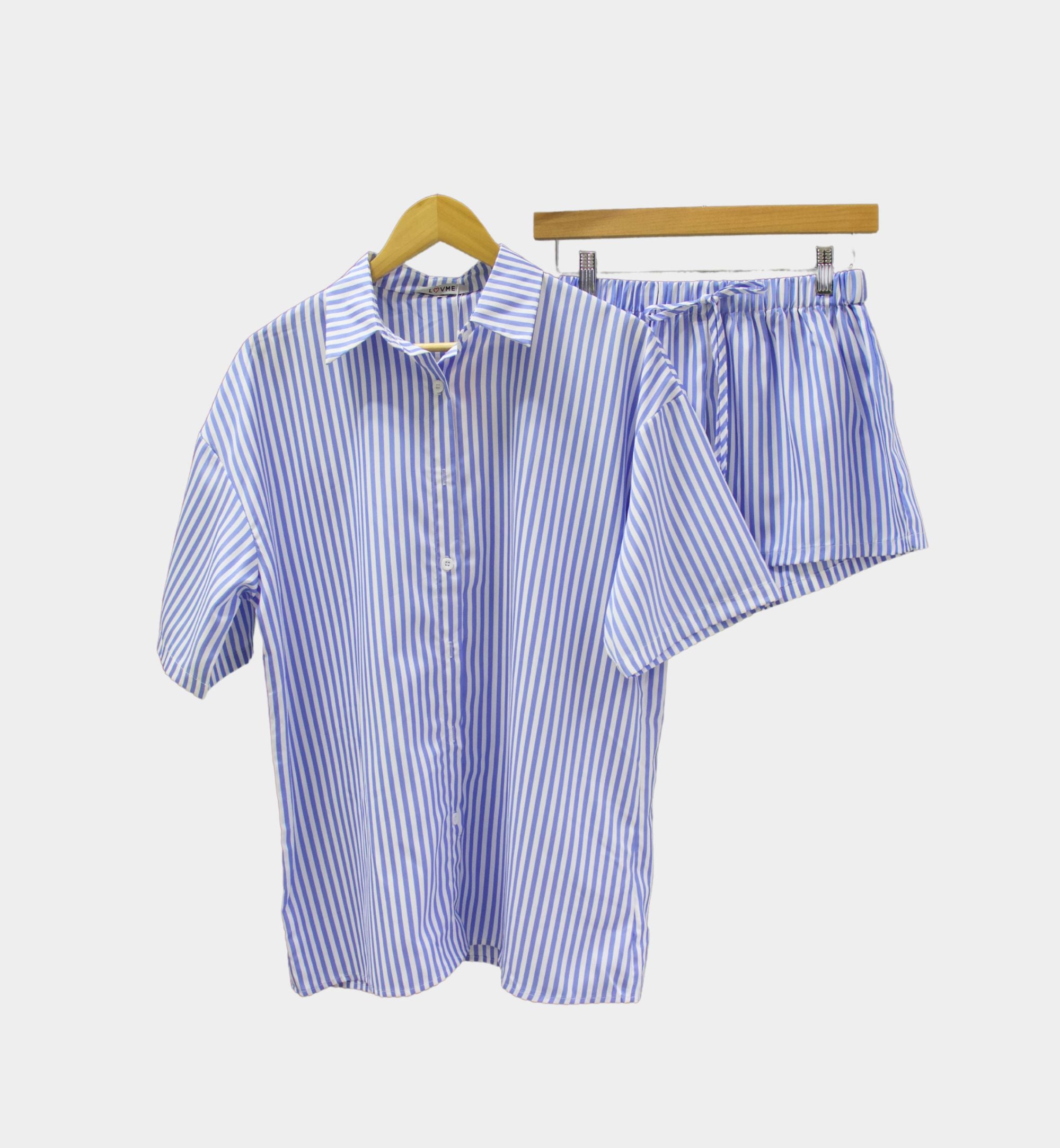 CAMISA-SHORT RAYAS LV6004
