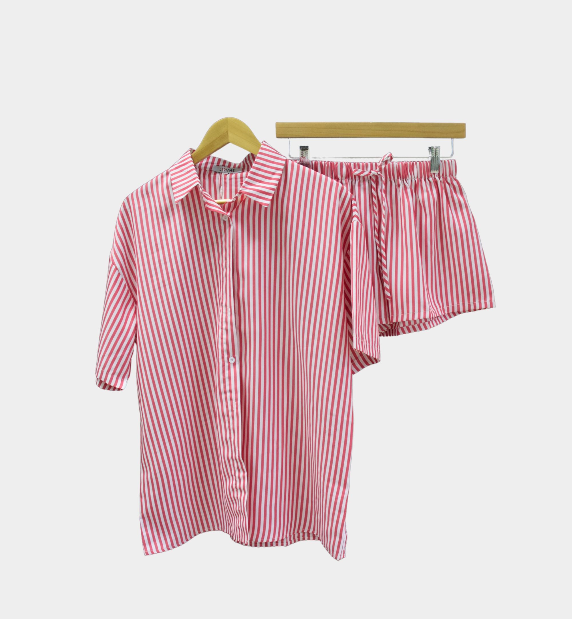 CAMISA-SHORT RAYAS LV6004