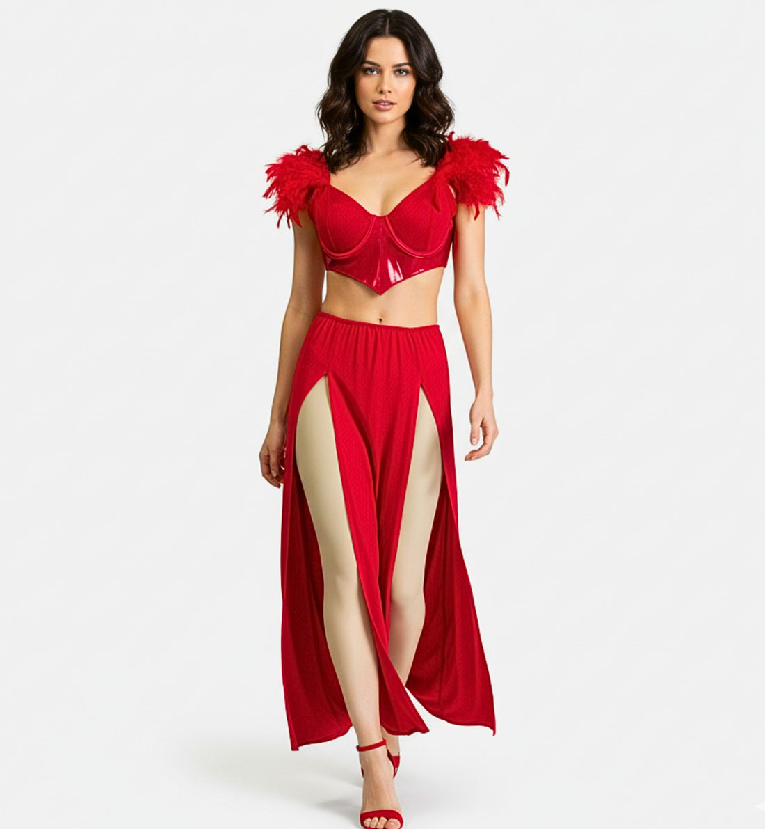 COORDINADO MESH Y PLUMAS 1201