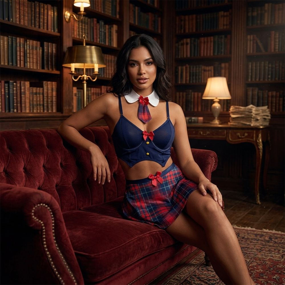 COORDINADO "UNIFORME ESCOCÉS SEXY" 60363