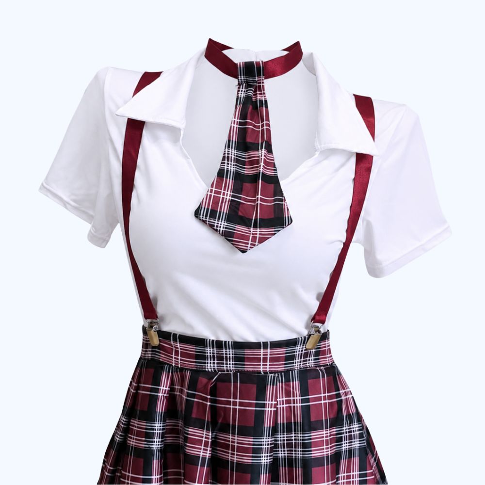 COORDINADO LENCERÍA "UNIFORME CUADROS Y CORBATA" Y5012