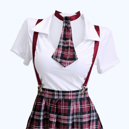 COORDINADO LENCERÍA "UNIFORME CUADROS Y CORBATA" Y5012