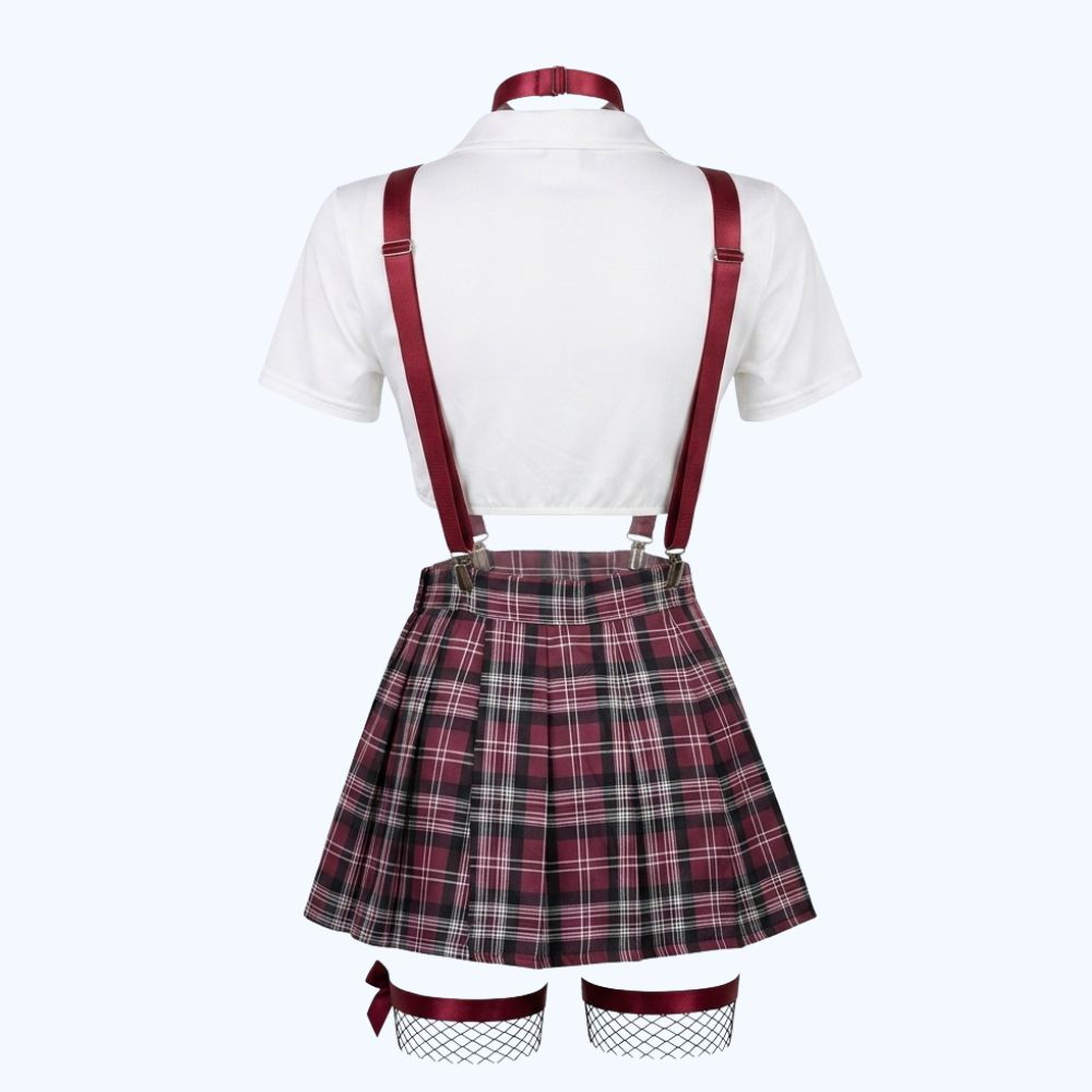 COORDINADO LENCERÍA "UNIFORME CUADROS Y CORBATA" Y5012