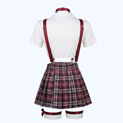 COORDINADO LENCERÍA "UNIFORME CUADROS Y CORBATA" Y5012