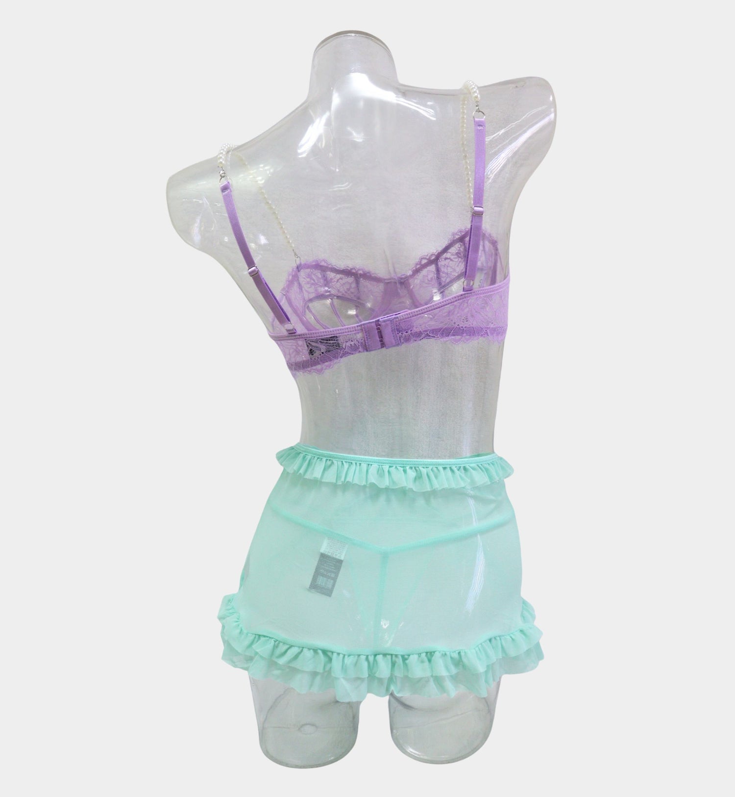 COORDINADO MESH Y ENCAJE &quot;SIRENA&quot; 4495
