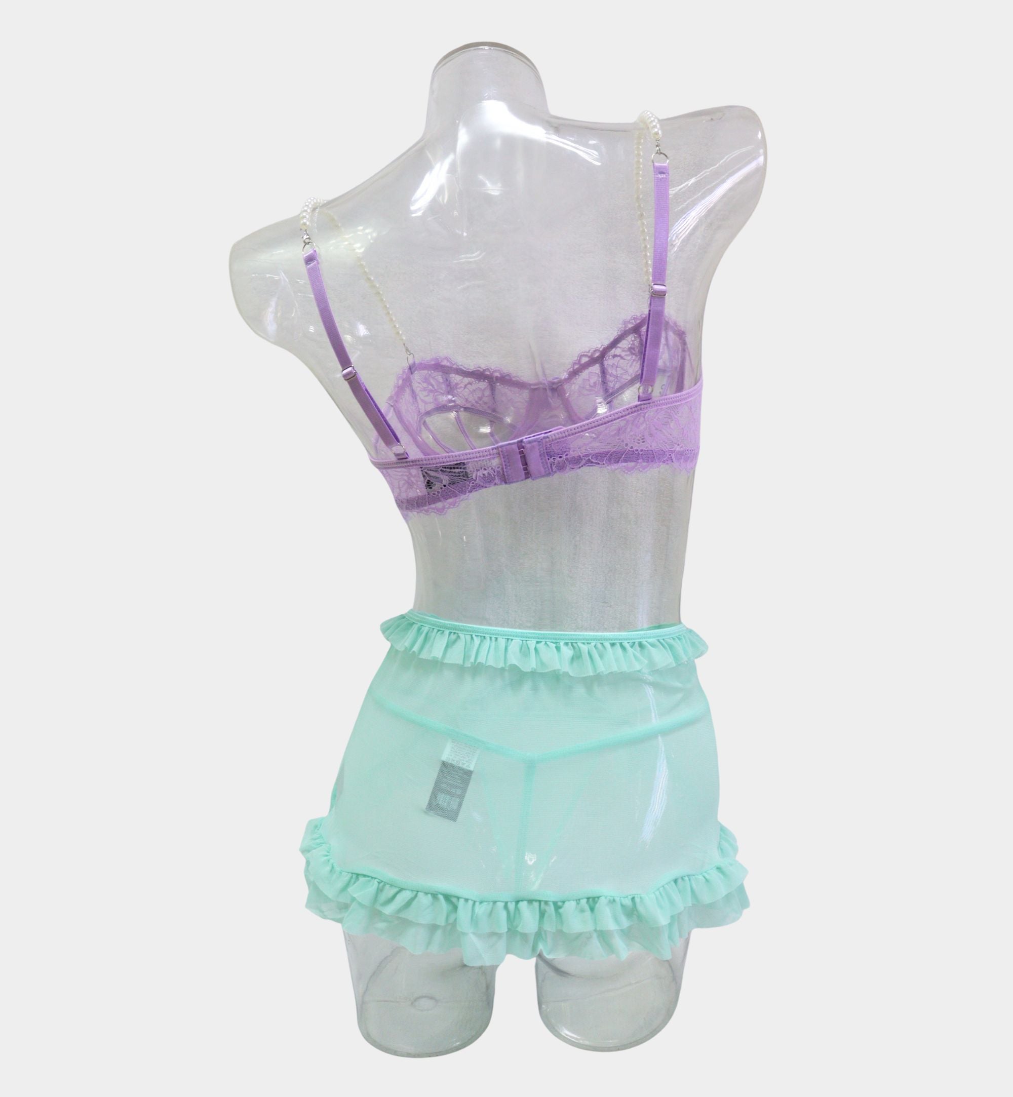 COORDINADO MESH Y ENCAJE &quot;SIRENA&quot; 4495